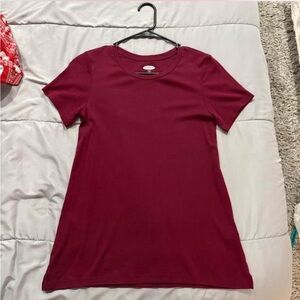 Old Navy Women's Deep Red Short Sleeve Tee